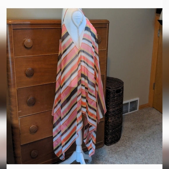 NWT DAVID AND YOUNG Sheer Chic Oversized SWIMSUIT beach cover up OS - Picture 5 of 11